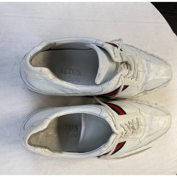 Los Altos Boots Exotic Crocodile Leather Dress Shoes,White, Mens,Mex‎ Size 30B